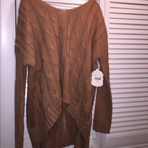 Sweater with criss cross back