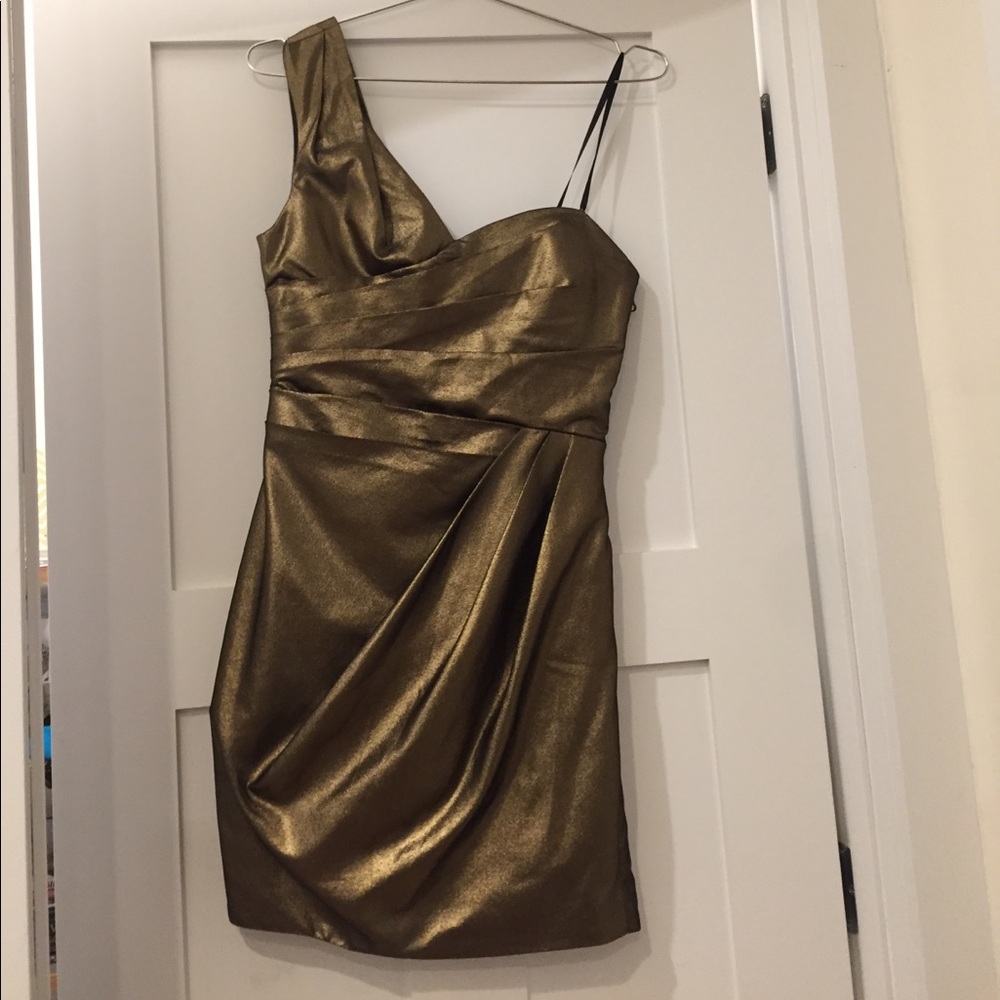 Gold Robert Rodriguez cocktail dress