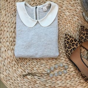 J. Crew Peter Pan collared short sleeved top