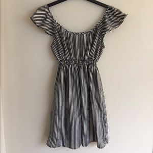 Off the shoulder striped dress