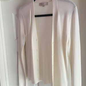 LOFT ivory cardigan