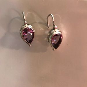 Sterling Silver Amethyst dangle earrings