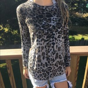 LF NWOT Cheetah Print Sweater