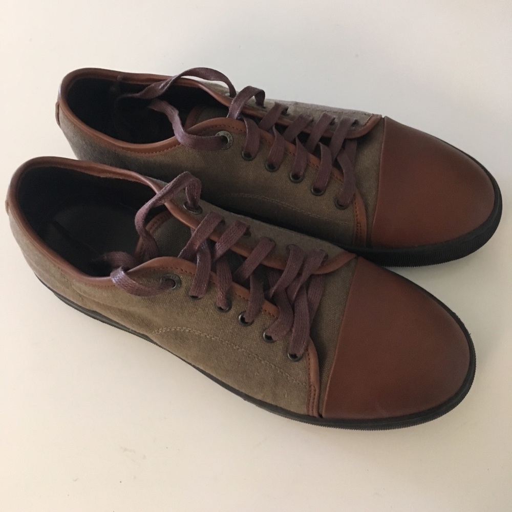 Lanvin Men's Low Top Cap Toe Sneaker