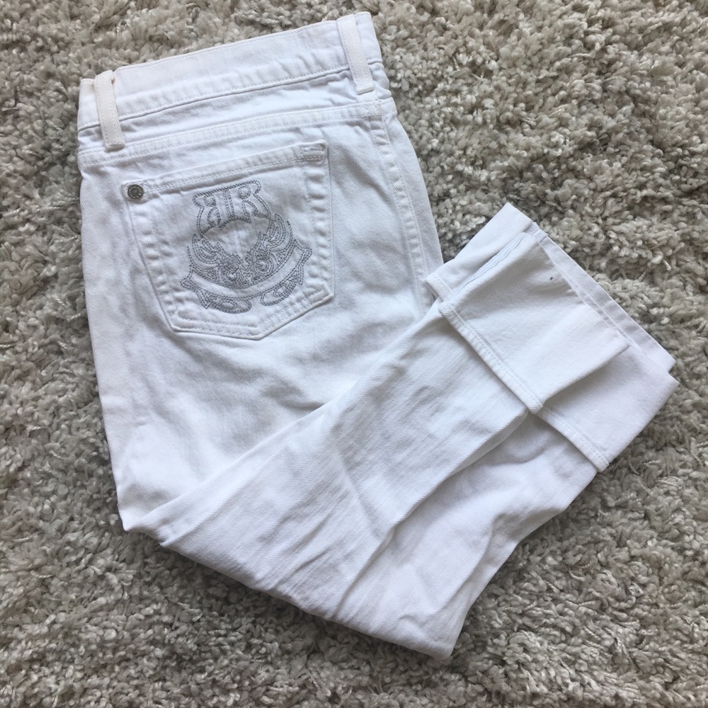 Cropped White Rock & Republic Jeans