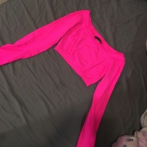 Neon Hot pink crop top