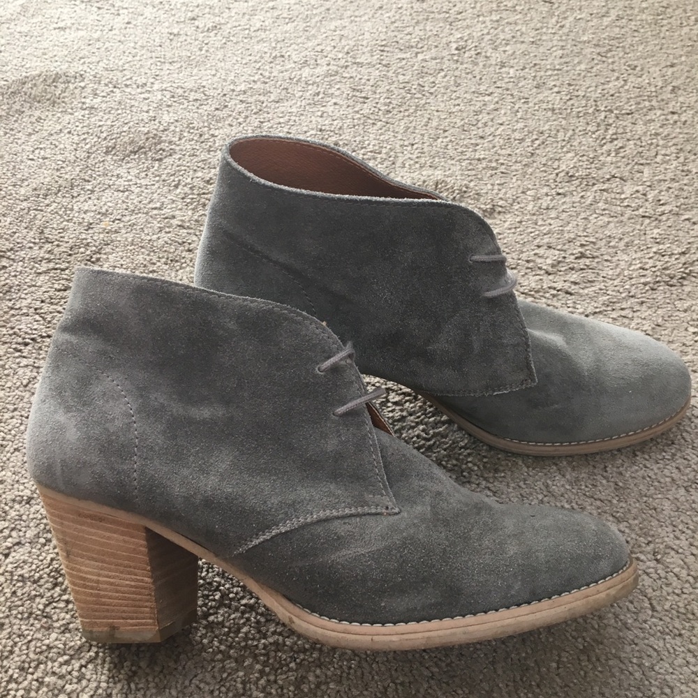 Madewell 1937 Footwear Grey Suede Ankle Boots