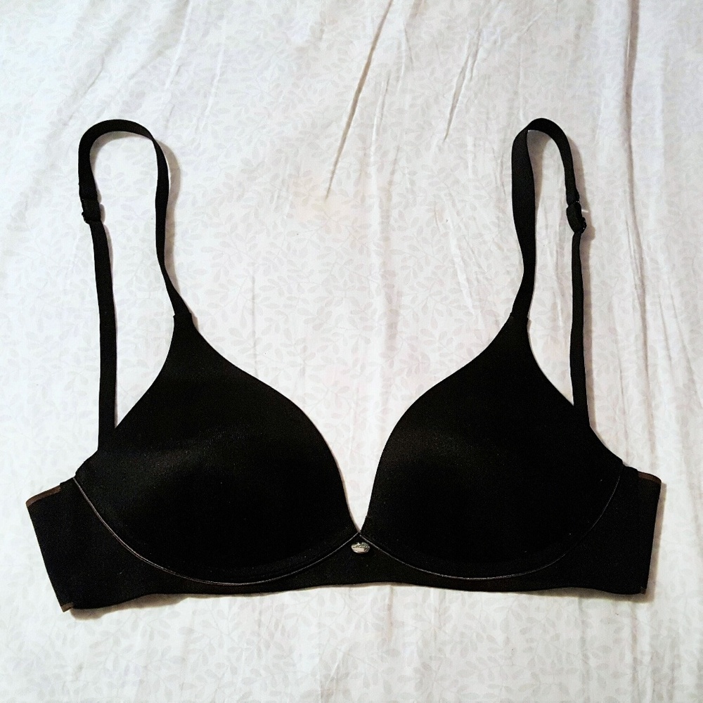 DKNY 32D black demi bra