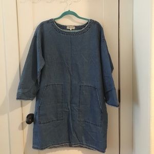 Madewell denim shift dress