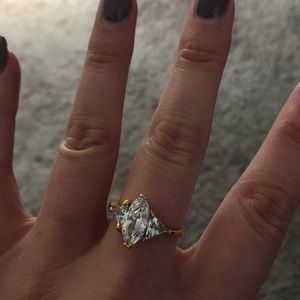 Gold plated cocktail ring!
