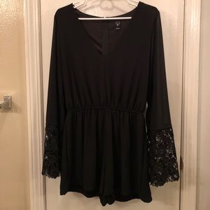 Black with lace romper
