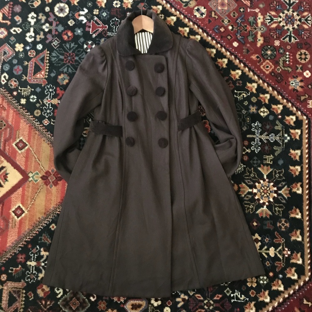 Peter Pan Collared Wool Coat