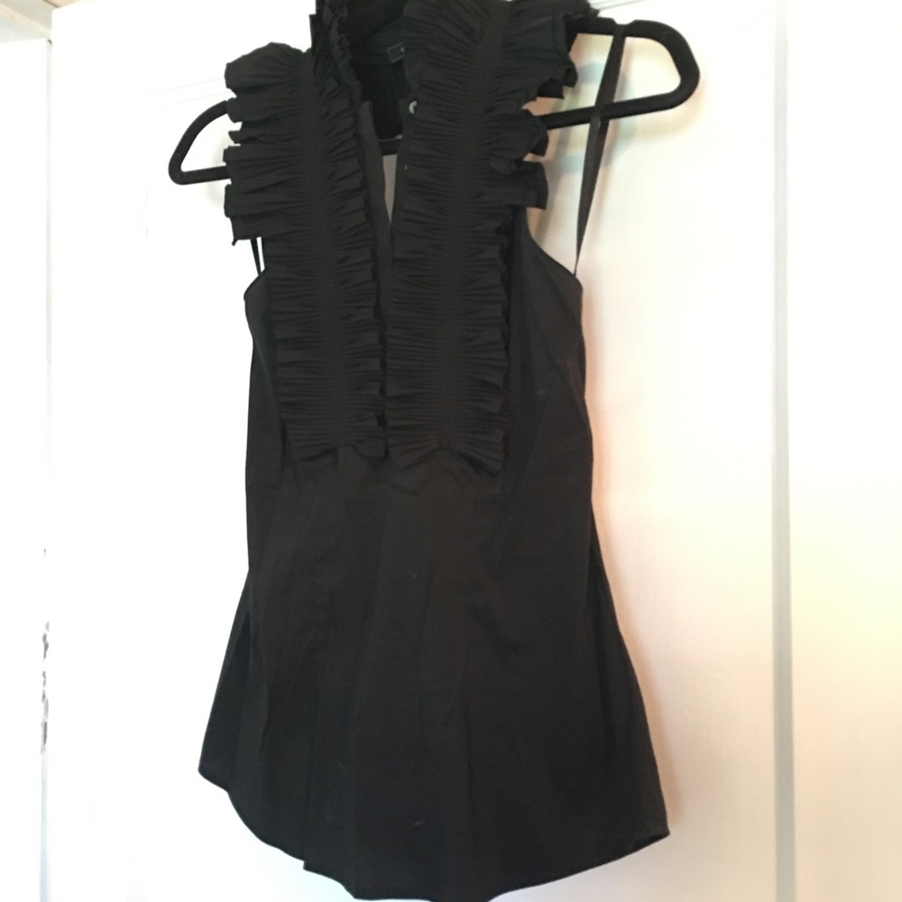 BCBG top with dramatic neckline