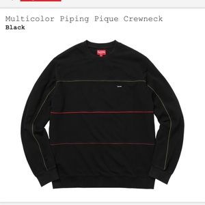 Supreme pique logo crewneck