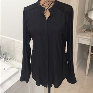 All Saints Blouse with sheer detail All Saints Blouse with sheer detail