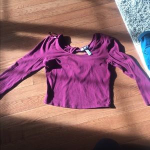 Maroon crop top