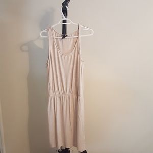 Beige dress with cinched waist. H&M large