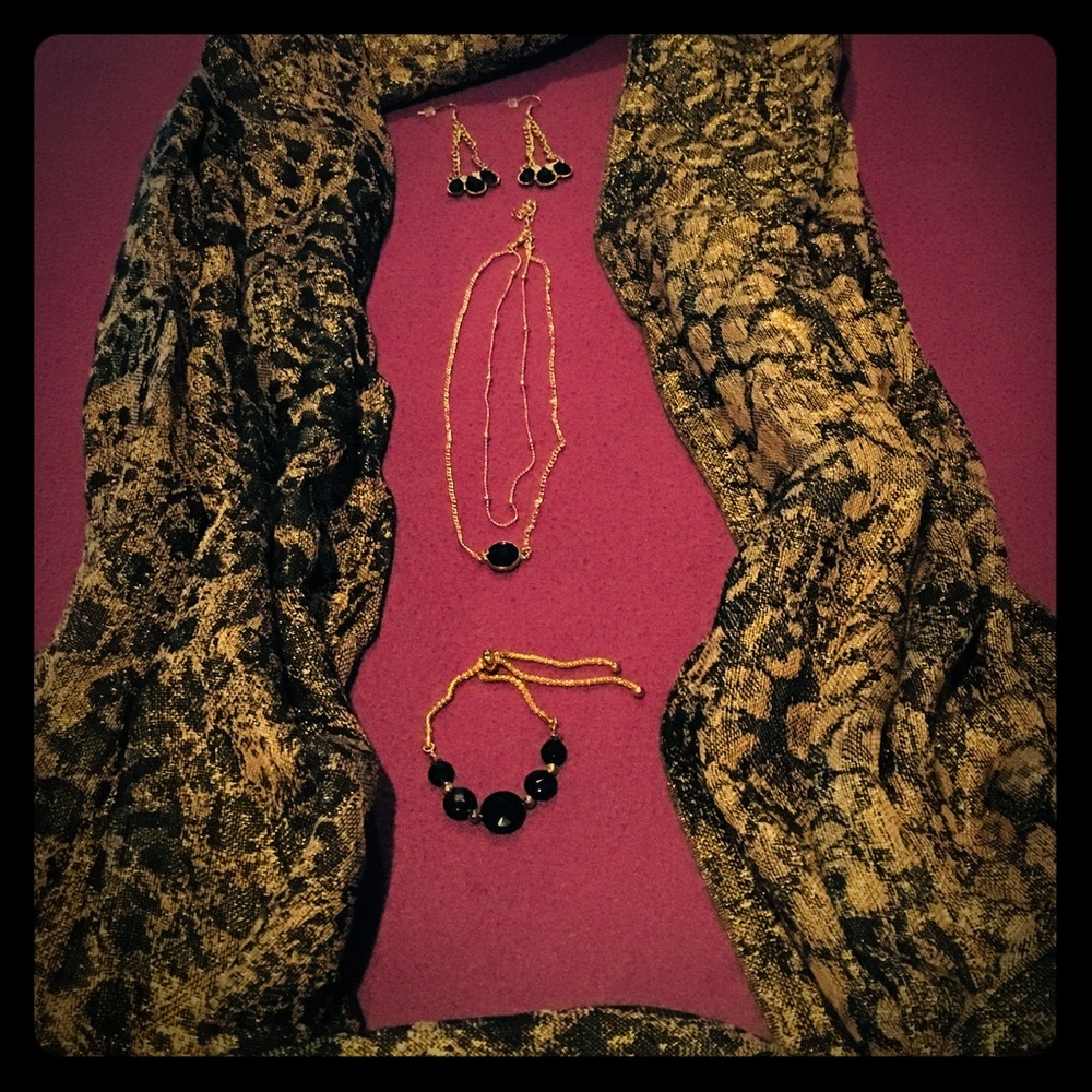 Gold and Black Accessories