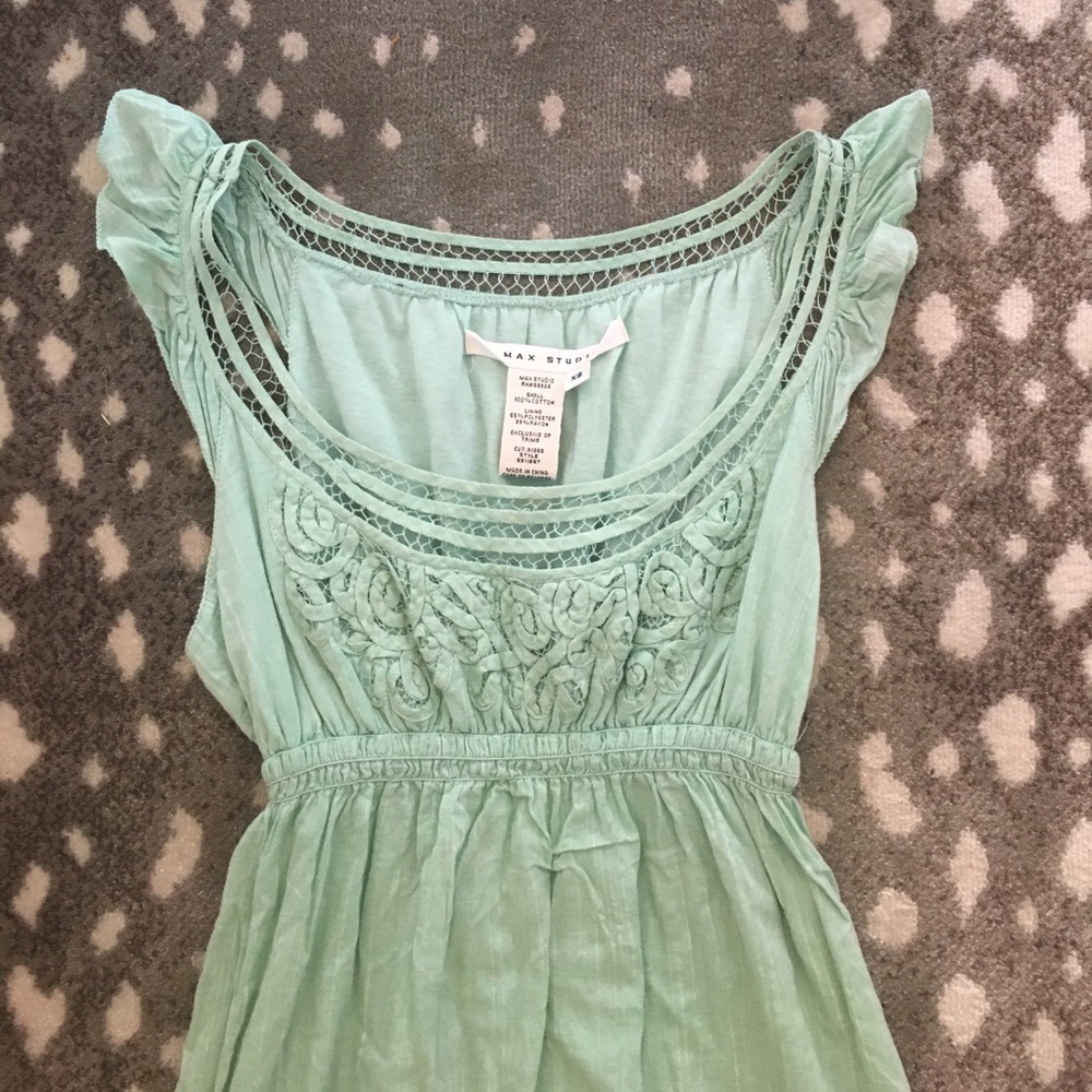 Max Studio Eyelet Neckline dress