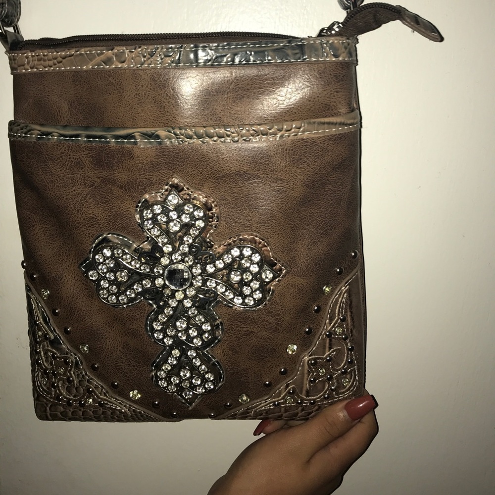 Rhinestone over the shoulder bag