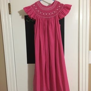 Pink smock bishop dress