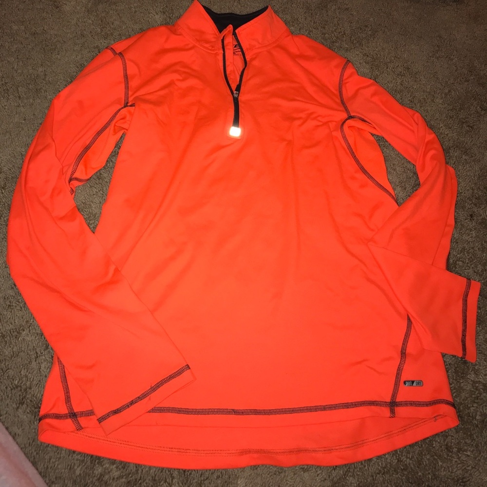 Orange quarter zip