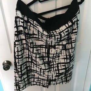 Black and white jones studio skirt