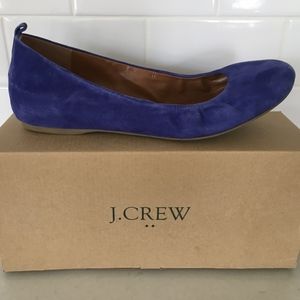 J CREW WOMEN'S BLUE SUEDE BALLET FLATS SZ 9