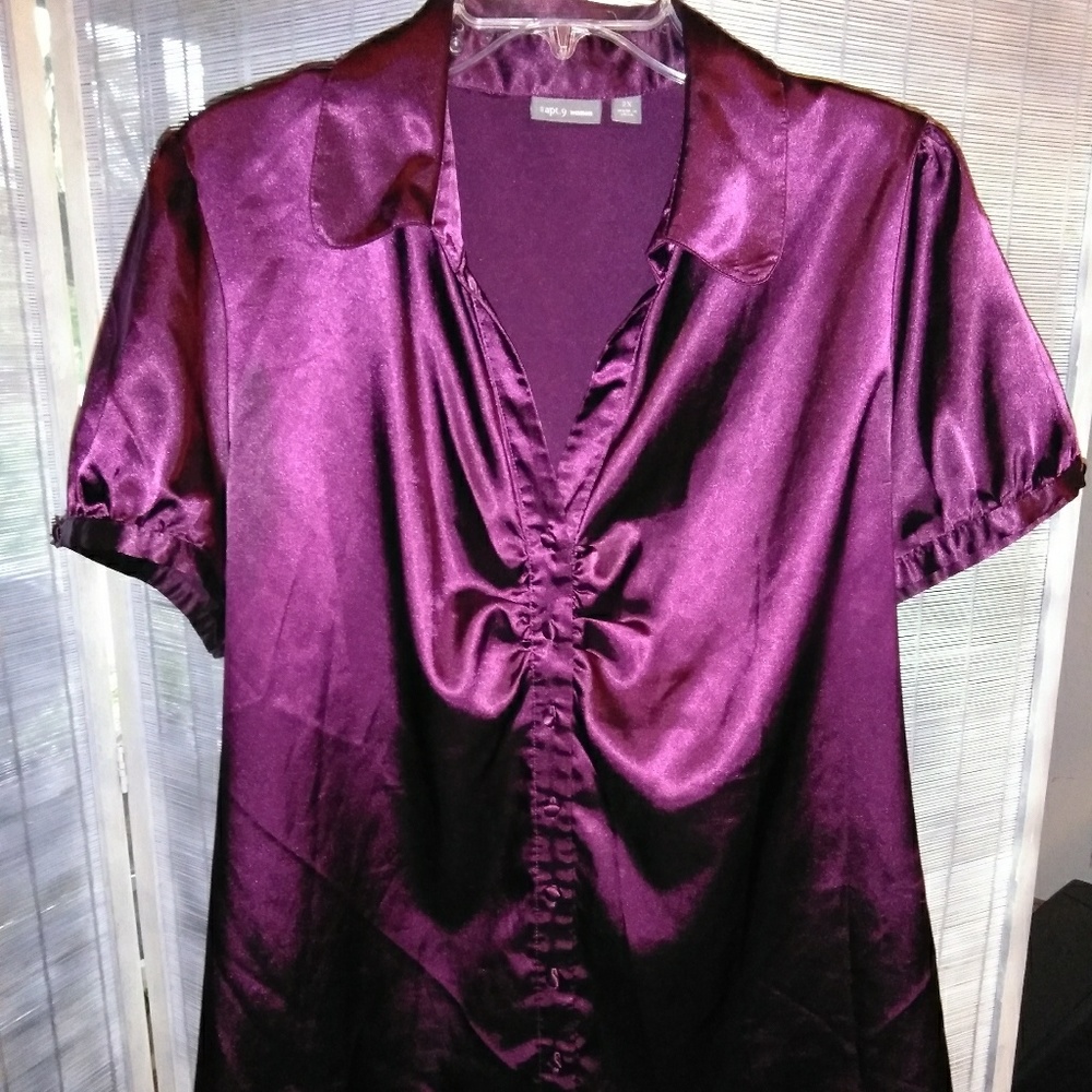 Apt 9 purple satin top