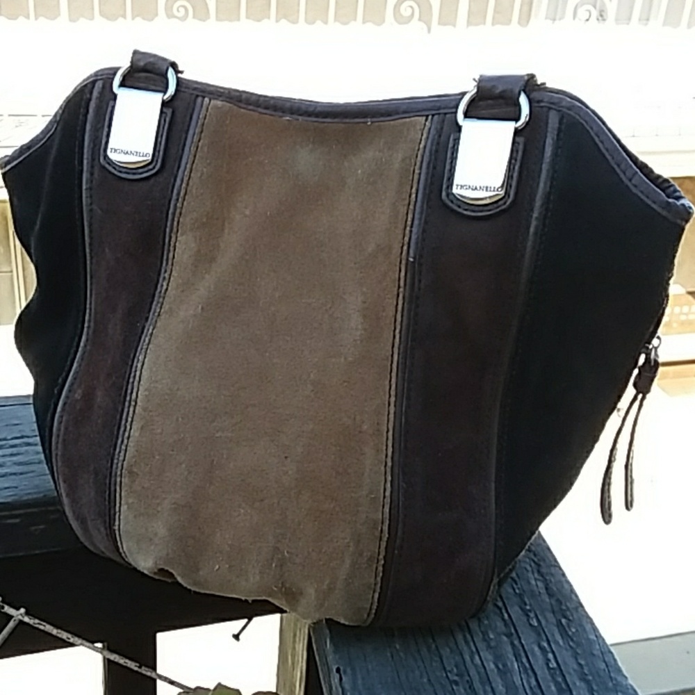 Tignanello Suede Bucket Bag