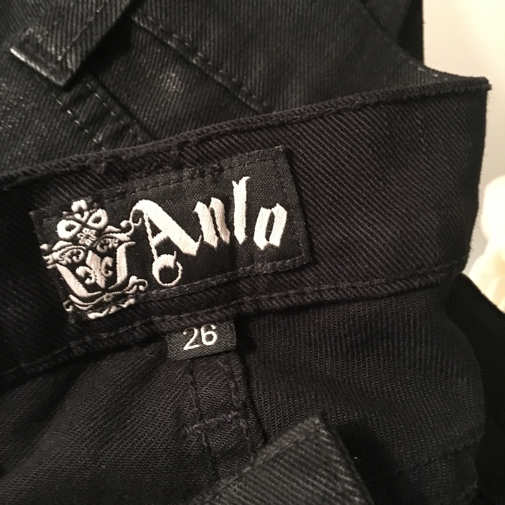 Anlo Black Coated Denim with Studs - Picture 6 of 6