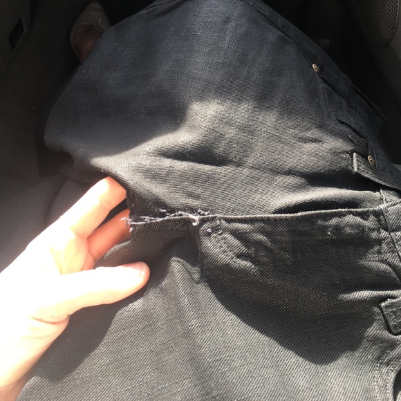 Anlo Black Coated Denim with Studs - Picture 3 of 6