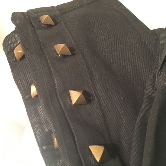 Anlo Black Coated Denim with Studs - Picture 5 of 6