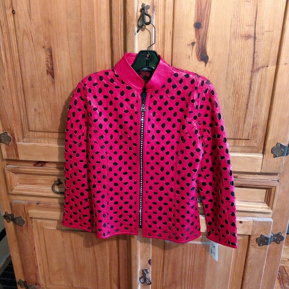 Stillman Studio red leather jacket New, with tag.