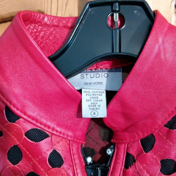 Stillman Studio red leather jacket New, with tag. - Picture 4 of 8