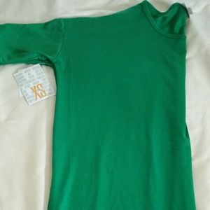 Lularoe XS Irma Solid Green