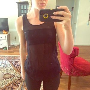 Faith connexion sheer black silk tank top