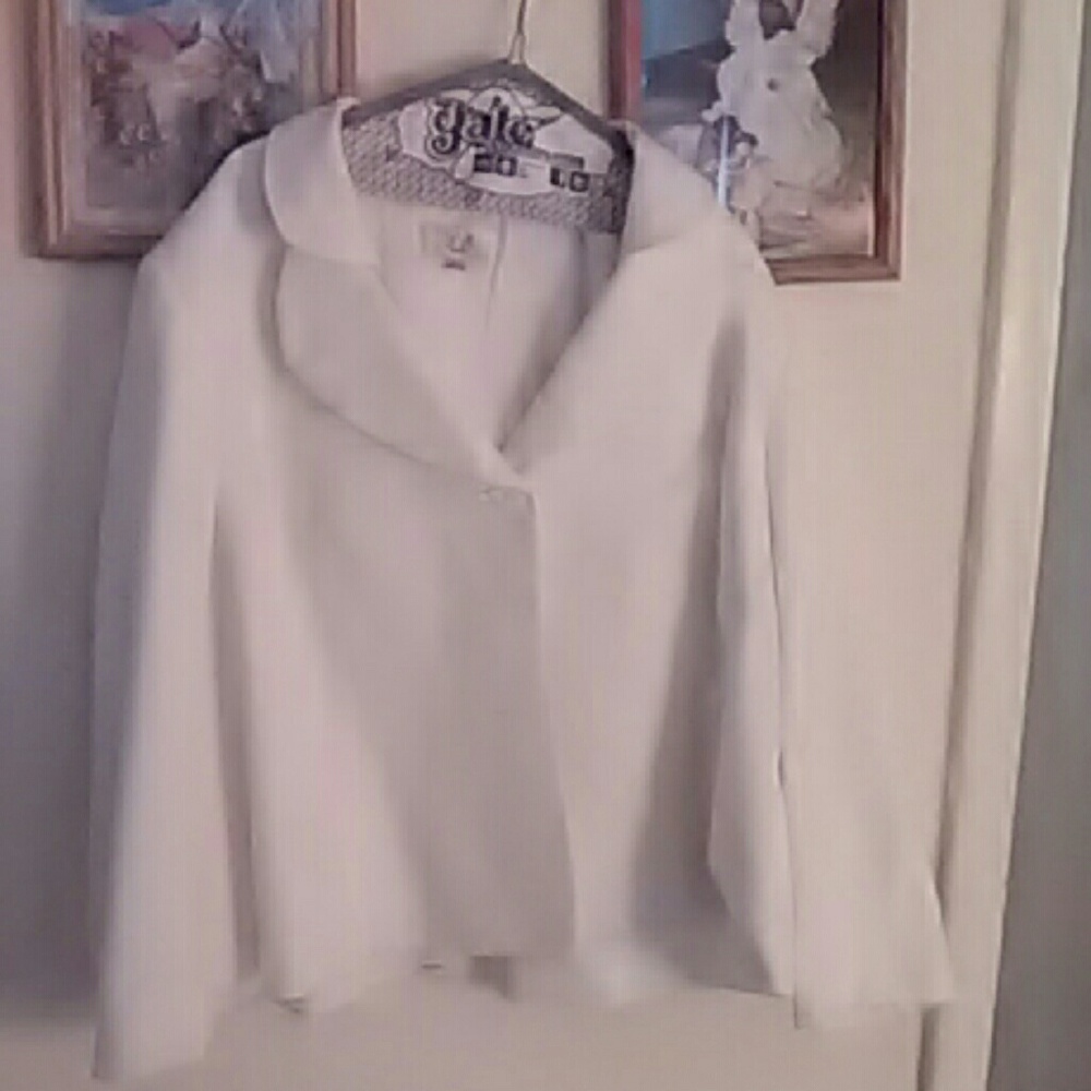 Two piece white suit