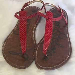 Sam Edelman thong sandals red 7 1/2 M Sam Edelman thong sandals red 7 1/2 M