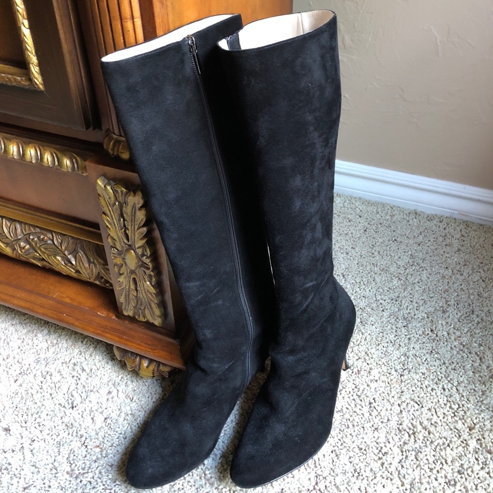 La Fenice Venezia tall black suede boots-