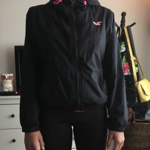 Navy and pink Hollister windbreaker