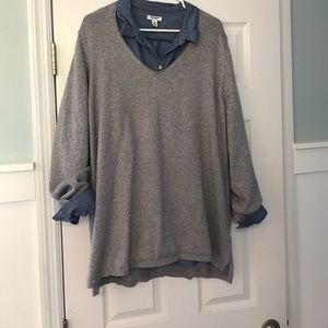 Old Navy grey tunic sweater