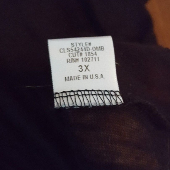 Olivia Moon Plus Size Shadow Stripe Dolman Top 3x - Picture 4 of 5