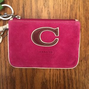 Coach pink wristlet wallet