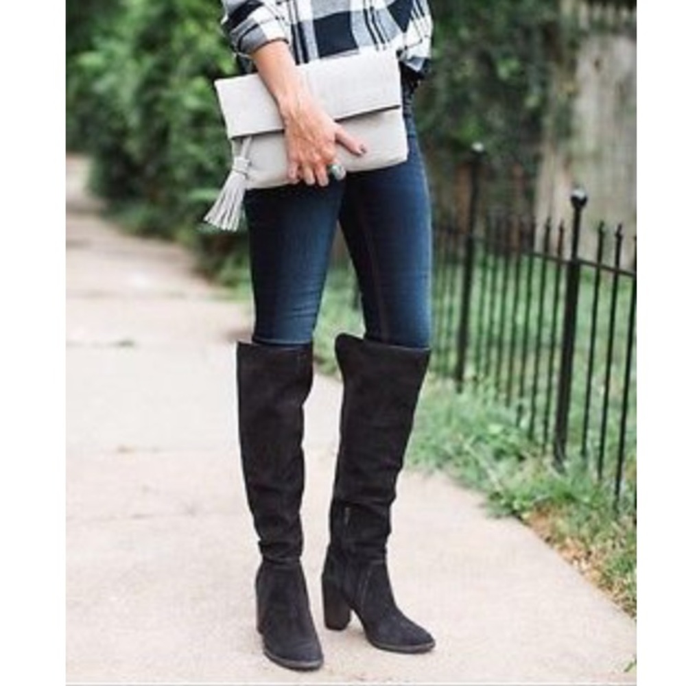 Vince Camuto Over The Knee Melaya Boots Gray sz 6