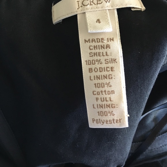 J. Crew Women's Size 4 Black Strapless Ruffled Dress 100% Silk Excellent Cond. - Picture 3 of 3