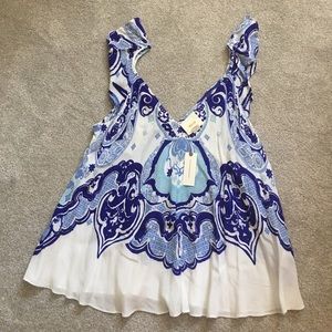 Maeve anthropologie Sz 8 silk flowing top $88