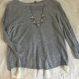 Layered gray sweater