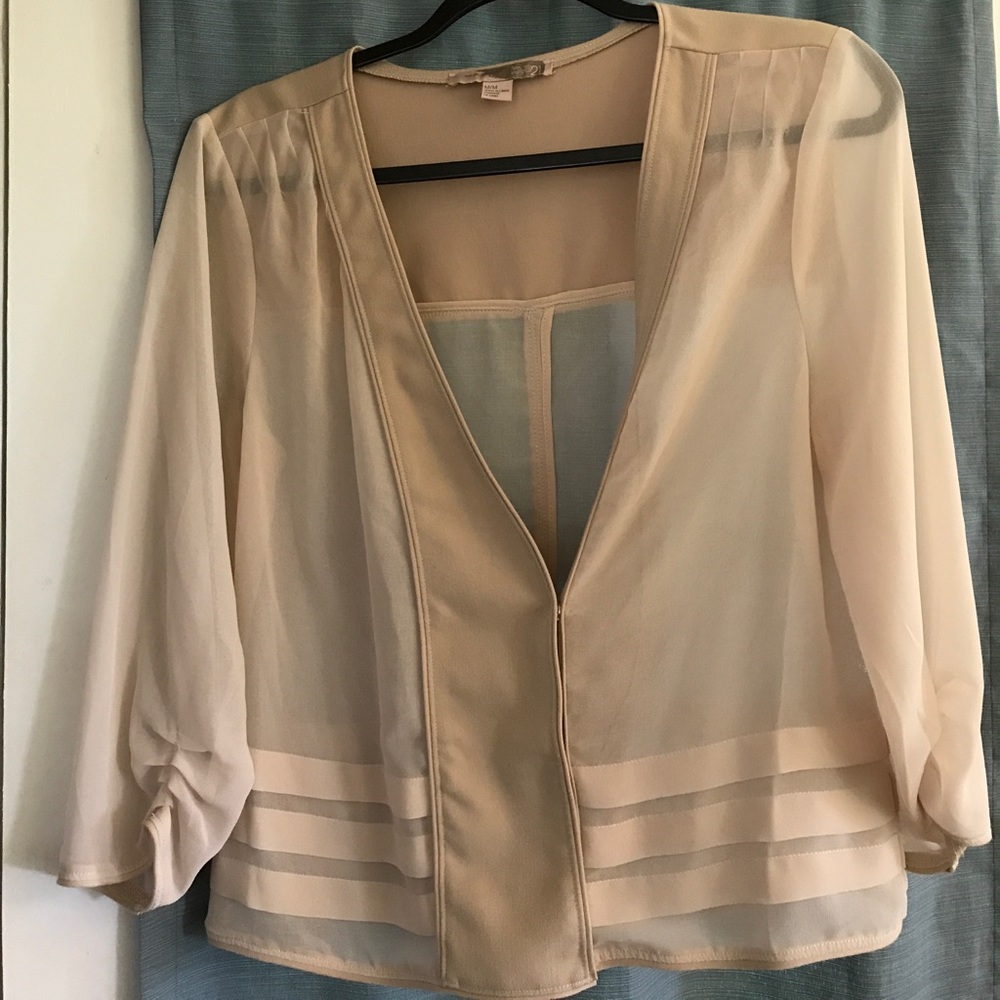 Sheer cream cover up. Accepting offers!