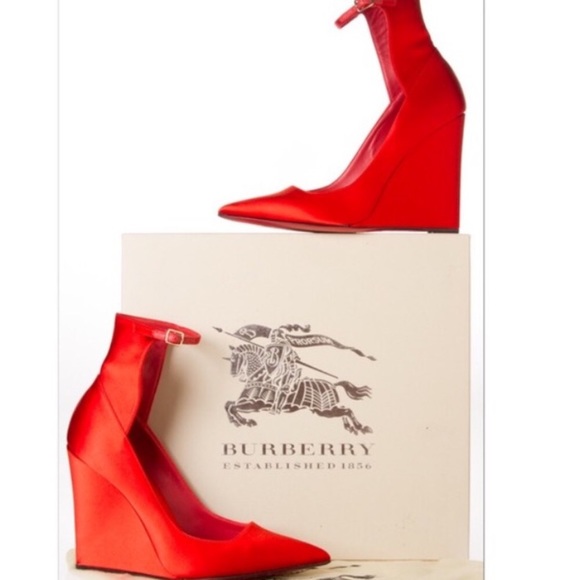 Burberry Satin Wedges - Picture 2 of 6